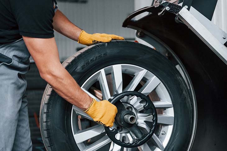 New and Old Tyre